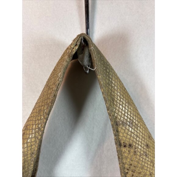 Michael Kors Large Python Embossed Leather Hobo Bag With Chain Strap - Picture 4 of 16